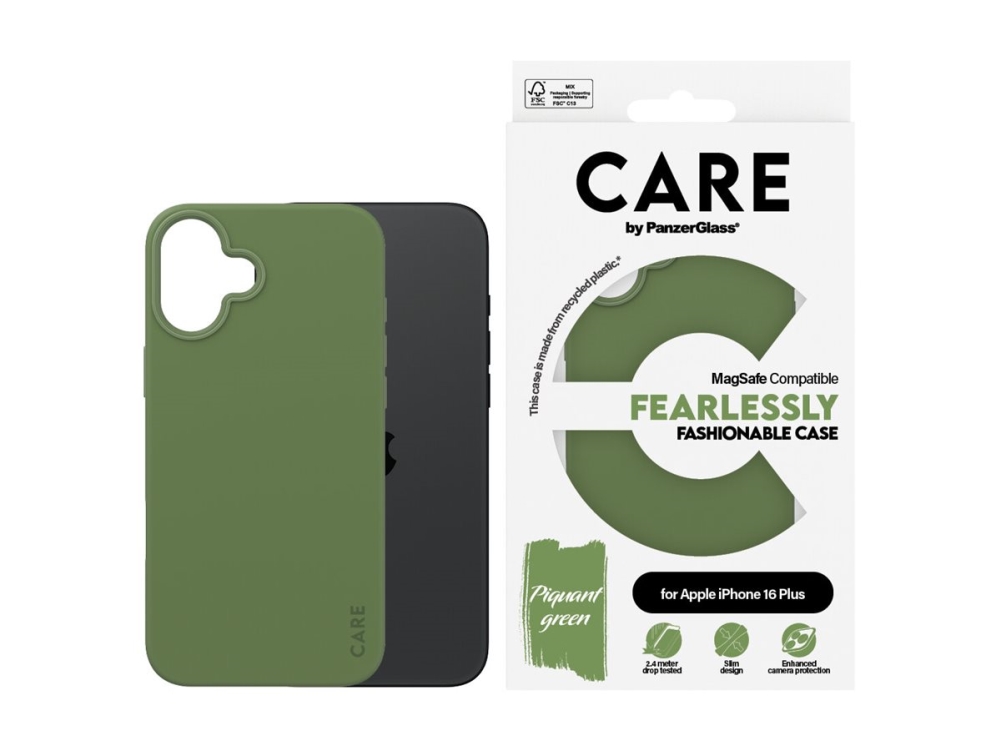 Panzerglass Care By Case Grün M. Magsafe Iphone 16 Plus, Cover, Apple, Apple - Iphone 16 Plus, Grün