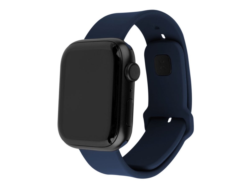 Fixed - Urrem For Smart Watch - 49 Mm, Silikone - Blå - For Apple Watch Hermès Series 9, Se 3, Series 10, Series 11, Series 9, Ultra 2, Ultra 3