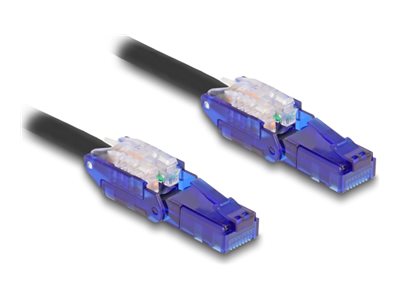 Delock - Netværkskabel - Rj-45 (Han) 90° Op-Rotér Til 90° Ned-Rotér Til Rj-45 (Han) 90° Op-Rotér Til 90° Ned-Rotér - 3 M - 6 Mm - Utp - Cat 6 - Halog