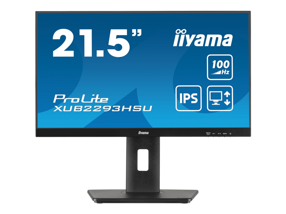Iiyama Xub2293hsu-B7 21,5 Zoll Ips Fhd 100Hz 300Cd/M2 1Ms Hdmi Dp 2Xusb 2.0 Lautsprecher 15Cm Höhenverstellbarer Ständer