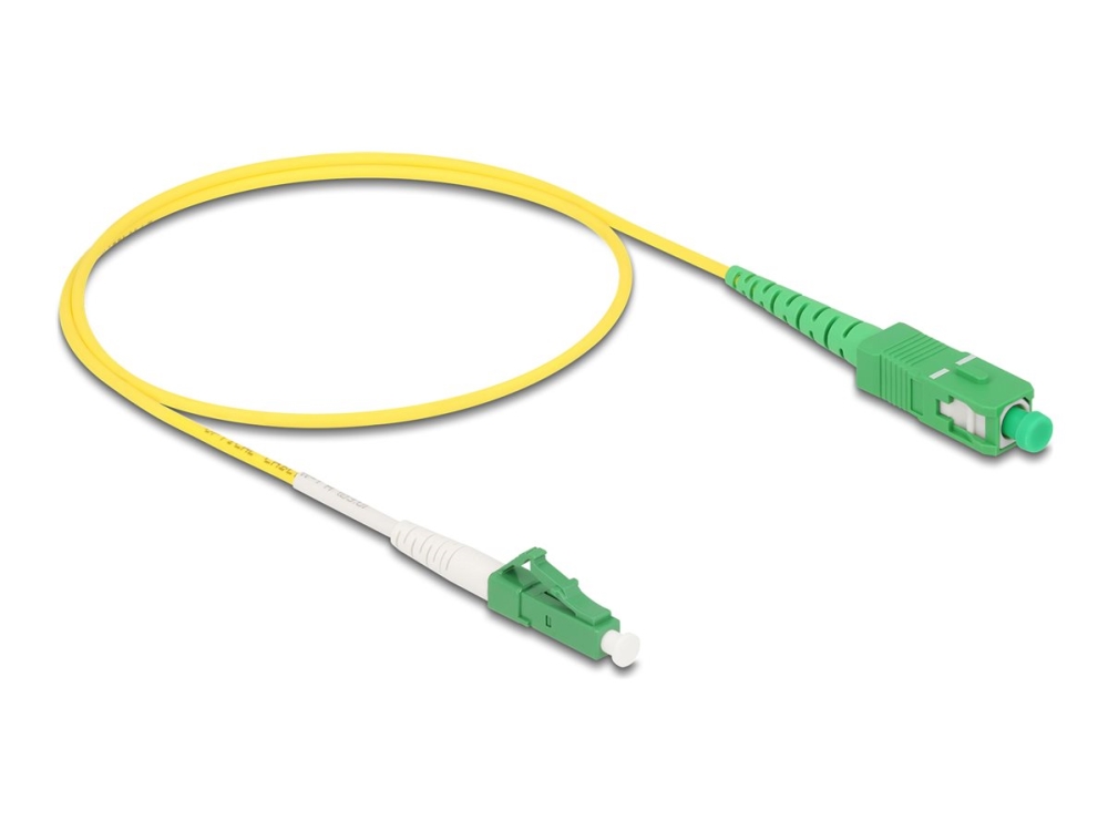 Delock-Kabel Fiberoptisk Lc-Apc Til Sc-Apc Simplex Singlemode Os2 0,5 M