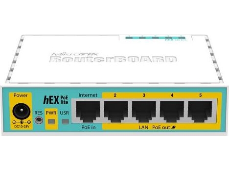 MikroTik hEX PoE lite kabelrouter snabb Ethernet vit | Datortillbehör - Nätverk - Routrar & Firewalls | GameStuff