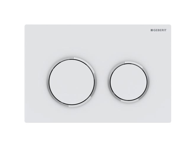 Kontrollplatta Omega20 matt vit/krom | VVS Artiklar - Badrum - Tillbehör för toalett | GameStuff