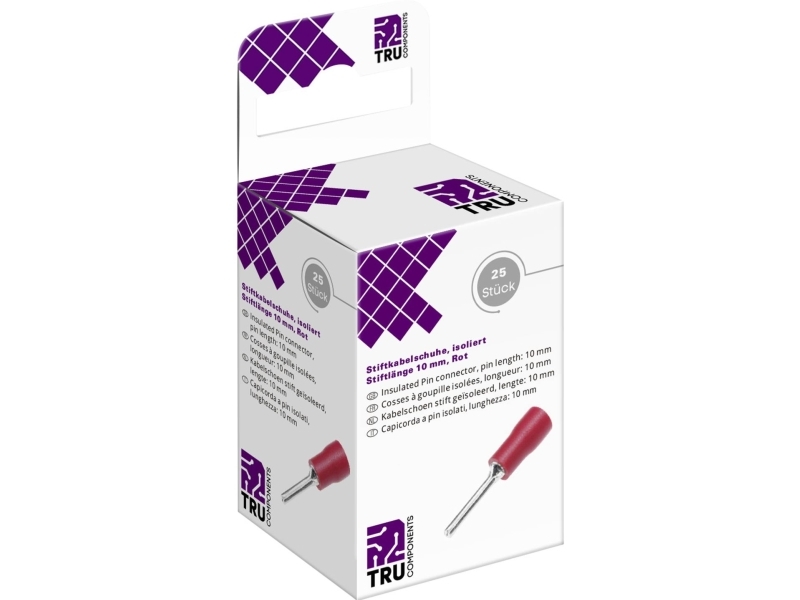 Conrad T2010c359, Pin-Anschluss, Kupfer, Rot, Pvc, 1,5 Mm², 0,5 Mm²