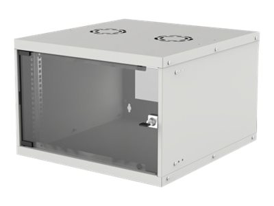Intellinet Network Cabinet, Wall Mount (Basic), 6U, Usable Depth 500Mm/Width 485Mm, Grey, Flatpack, Max 50Kg, Glass Door, 19", Parts For Wall Installation (Eg Screws And Rawl Plugs) Not Included, Three Year Warranty - Skåp - Väggmontering - Grå, Ral