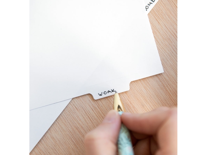 Filofax Register Personal 6 Faner Hvid
