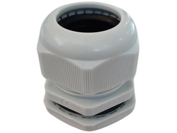 Kabelgenomföring PG 13,5 RAL 9002 med mutter, polyamid IP68, kabel Ø 6-12 mm | EL Artiklar - Andra EL - Monteringsutrustning | GameStuff