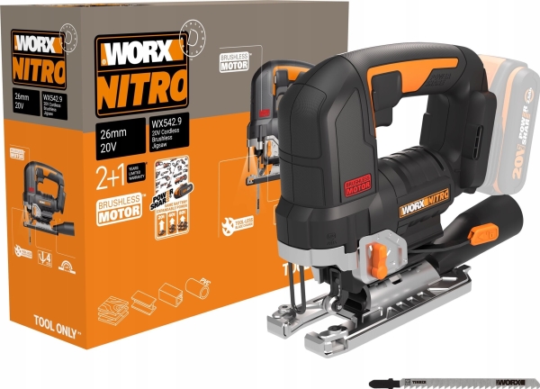 Worx 20V sticks&aring;g, 26 mm, sj&auml;lvkopierande, solo [WX542.9]