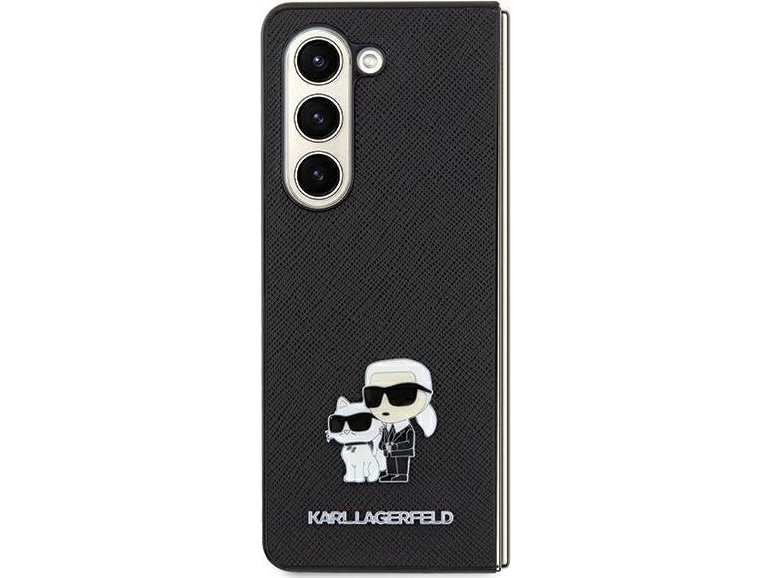 Samsung Galaxy A35 5G Karl Lagerfeld Dėklas Saffiano Karl&Choupette Pin (Klhcsa35sakcnpk) Juodos Spalvos