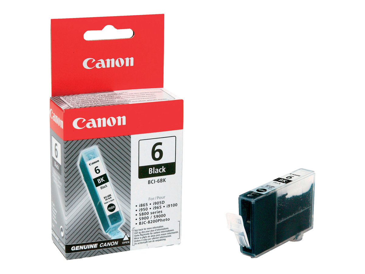 Canon Bci-6Bk - Schwarz - Original - Tintentank - Für I86x, 90X, 96X, 990, 99Xx Pixma Ip4000, Ip5000, Ip6000, Ip8500, Mp750, Mp760, Mp780 S830