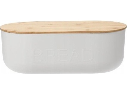 KOOPMAN brödbox i plast med bambulock 35 x 19 x 12 cm | Köksutrustning - Förvaring | GameStuff
