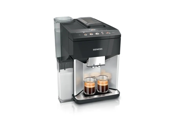Siemens EQ.500 TQ513R01, Espressomaskine, 1,9 L, Kaffebønner, Indbygget kværn, 1500 W, Sort, Sølv