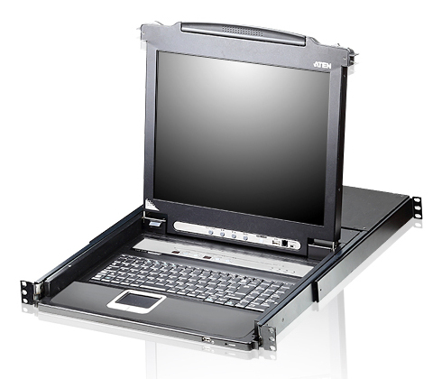 Aten Slideaway Cl5708m - Kvm-Konsol Med Kvm Switch - 8 Porte - Ps/2 - 17" - Rackversion - 1280 X 1024 - 1U