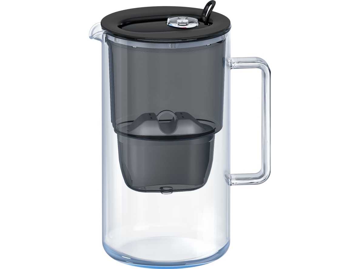 Filtro ąsotis Aquaphor Stiklas 2,5L juodas + 1 Maxfor Plus Mg kasetė