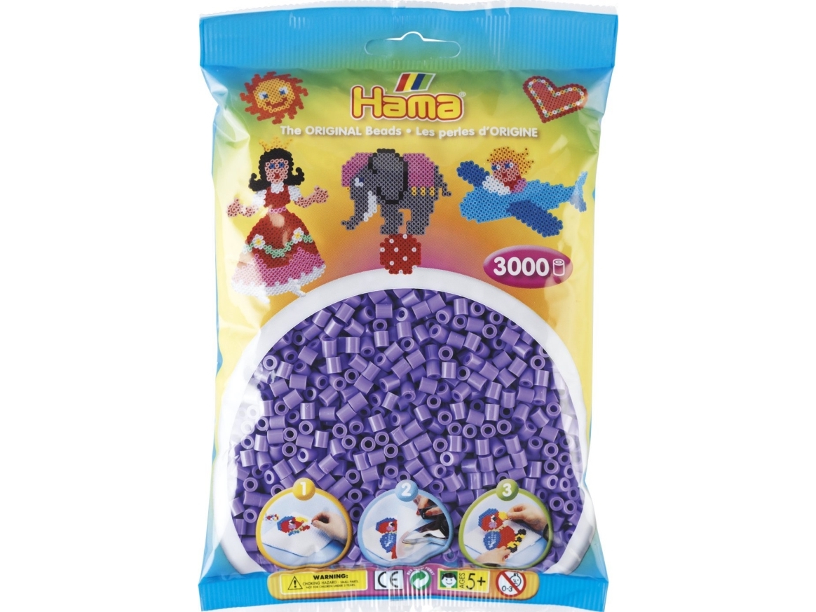 Hama midi pärlor 3000st pastell lila | Leksaker - Kreativitet - Pärlor | GameStuff