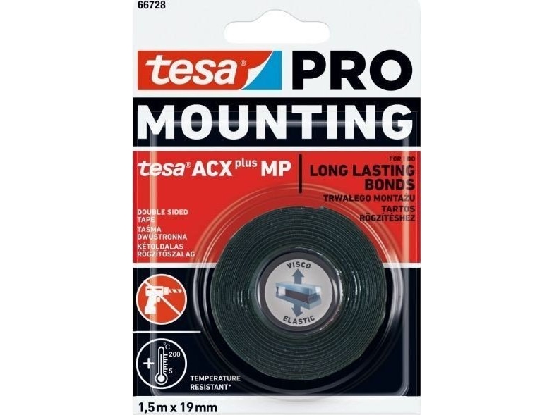 tesa dubbelhäftande monteringstejp för piano acx+mp 1,5m:19mm svart pro | Kontorsmaterial - Tejp & dispensrar - Kontors tejp | GameStuff