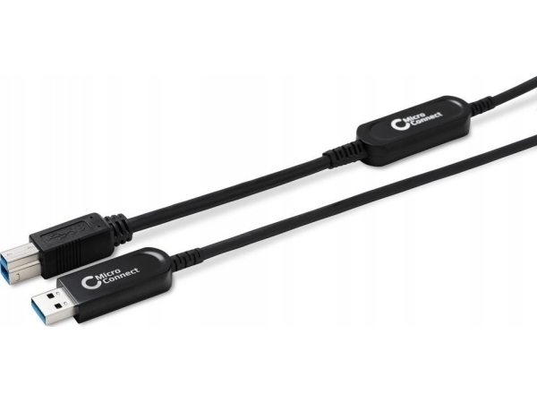 Kabel Usb Microconnect Usb-A - Usb-B 20 M Czarny (Premium Optic Usb Cable 3.2)