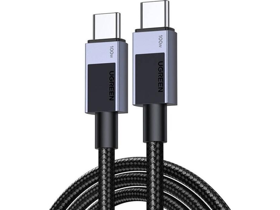 Ugreen USB-kabel UGREEN L512 USB-C / USB-C PD 100W-kabel 0,5 m (grå) | N - A | GameStuff