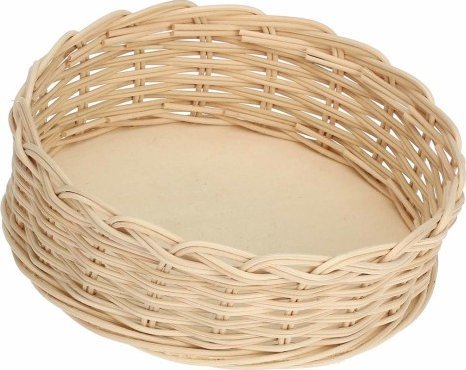 Hvit Porselen Wiklinowy kosz na wazę Wicker - Ruda, 23 cm