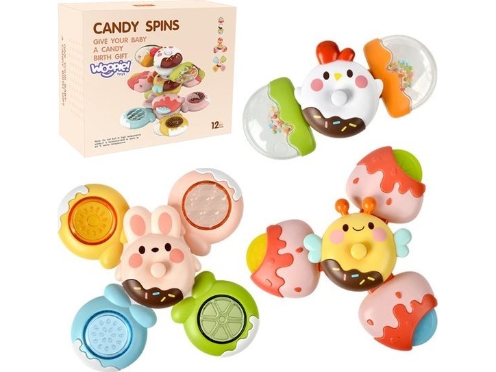 Woopie Baby Spinner Sensorisk Legetøj Bi Bi Kylling Udskiftelig Kanin 3 stk.