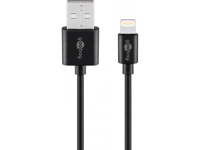Goobay 72904, 0,5 M, Lightning, Usb A, Männlich, Männlich, Schwarz