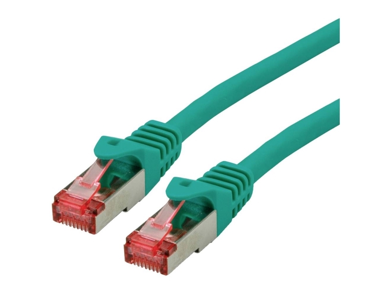 Roline Roline - Patch- Cable - Rj- 45 (M) To Rj- 45 (M) - 1.5 M - Sftp, Pimf - Cat 6 - Halogen Free, Shaped, Stranded - Green (21.15.2634)