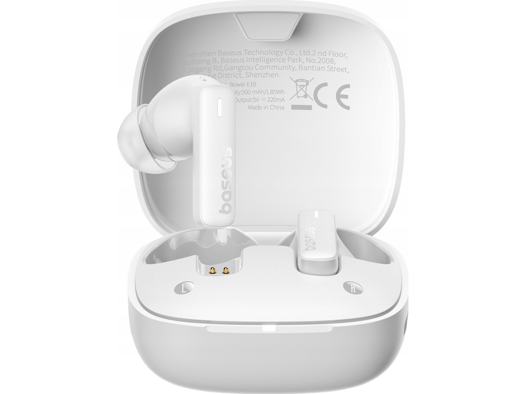 Baseus Trådløse Hovedtelefoner Baseus Bowie E19 Tws In-Ear Hovedtelefoner - Hvid
