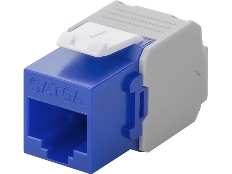Goobay Cat 6A Keystone Rj45 Buchse, Utp, 500 Mhz - Farbausführung Blau
