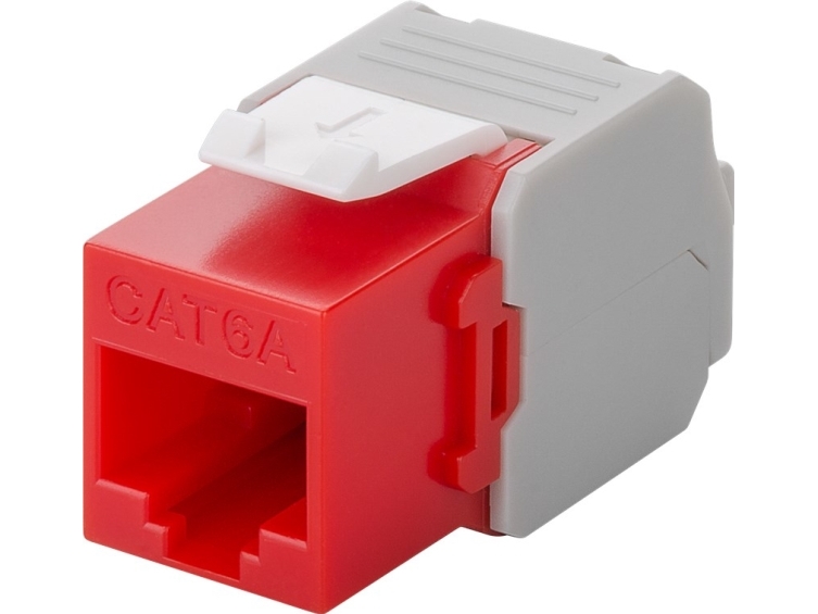 Goobay 90689, Flad, Rød, RJ-45, LSA, Hunstik, 22/26