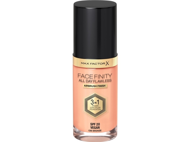 Max Factor Facefinity All Day Flawless 3 in 1, Pumpeflaske, Serum, Almindelig hud, Bronze, Bronze, Naturlig