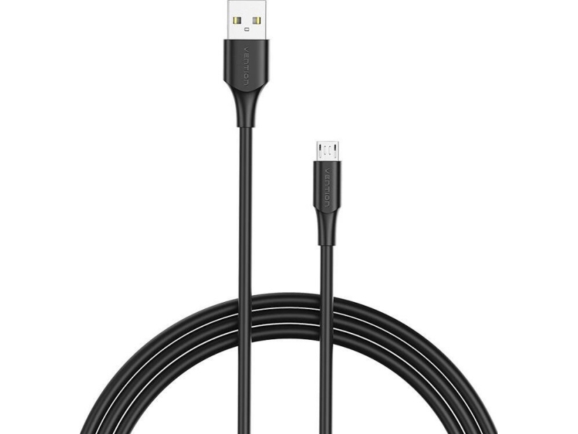 Usb 2.0 Male To Micro-B Male 2A 2M Adapter Vention Ctibh (Black)