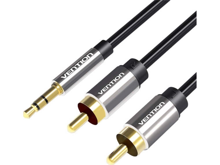 Kabel 2Xrca (Cinch) Zu 3,5-Mm-Klinke Vention Bcfbj 5 M (Schwarz)