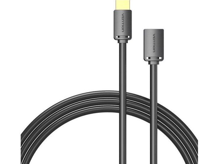 Vention Kabel Hdmi-A Stecker Auf Hdmi-A Buchse 4K Hd 0.5M Vention Ahcbd (Schwarz)