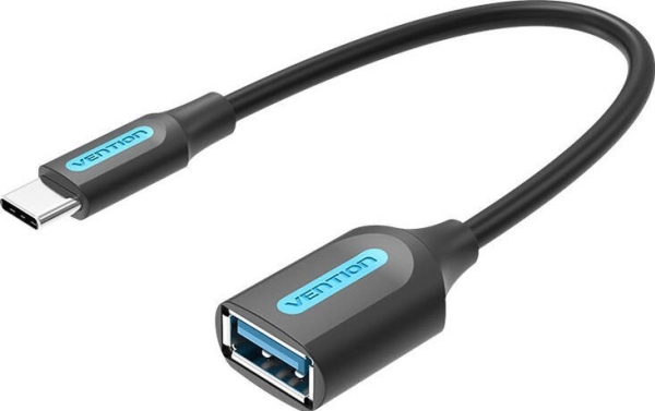 Usb-C 3.1 Han Til Usb-A Hun Otg-Kabel Vention Ccvbb 0,15 M, Sort, Pvc