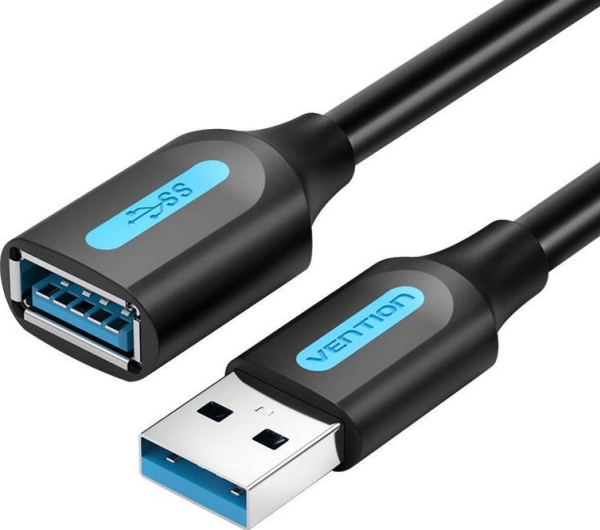 Vention Usb 3.0 Stecker Verlängerungskabel Belüftung Cbhbh 2M Schwarz Pvc