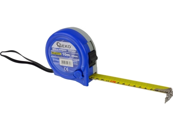 Geko Målebånd 10mx25mm med magnet(6/60)
