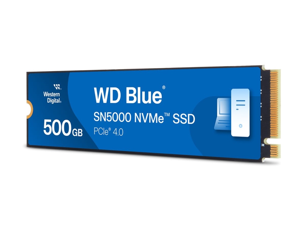 WD Blue SN5000 WDS500G4B0E - SSD - 500 GB - inbyggd - M.2 2280 - PCIe 4.0 x4 (NVMe) | Datorkomponenter - Hårddisk & Lagring - SSD | GameStuff
