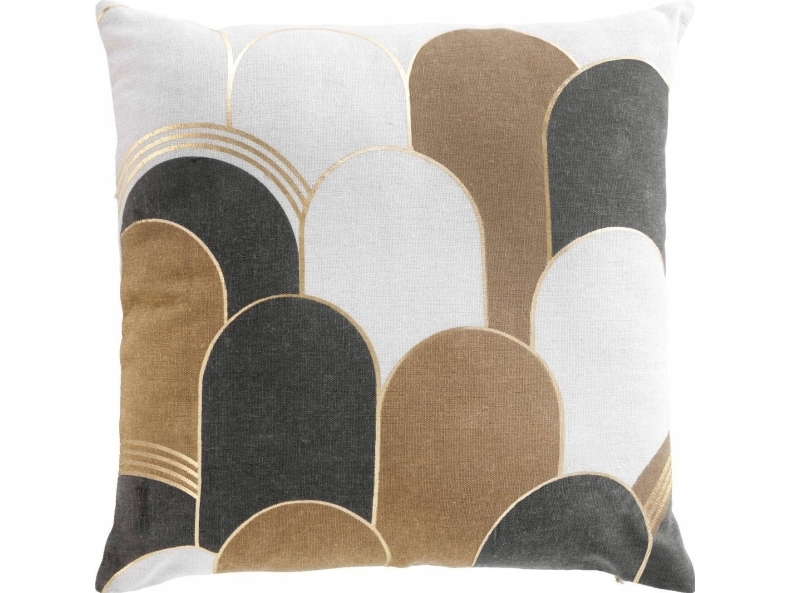 Douceur d`Interieur Dekorativ pude med guldmønster, 45 x 45 m