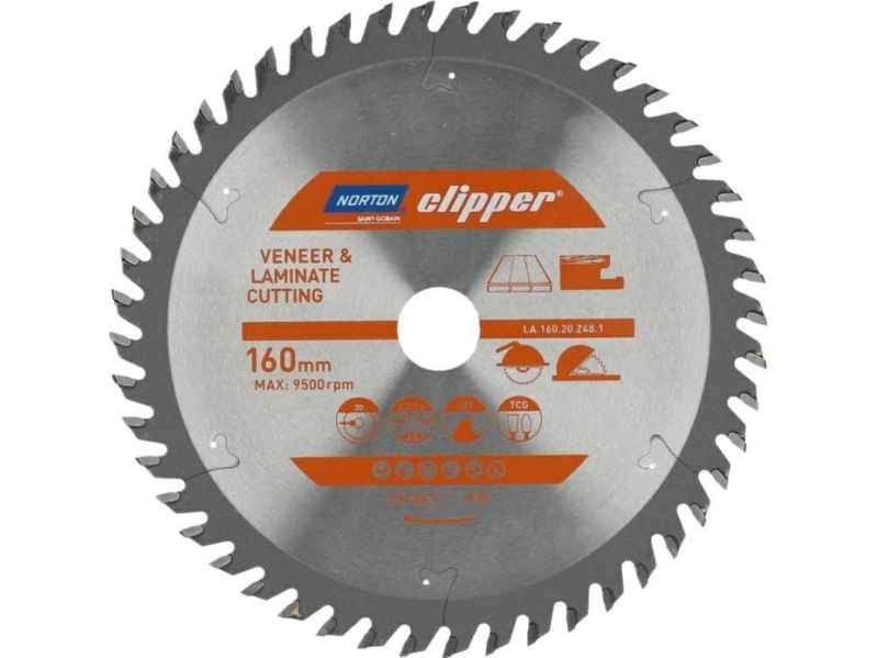 Norton Circular Saw 160mm X 20mm X 48z Laminates And Veneere 2.2/1.6