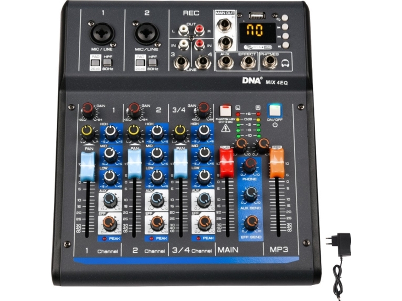 Dna Dna Mix 4 Eq Audiomischer Usb Mp3 Bluetooth Analog 4 Kanäle