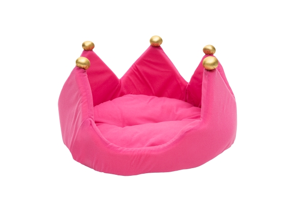 Paw Love Krone Hundeseng Harald Pink/guld