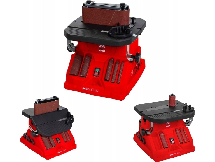 Holzmann Osciliuojantis juostinis ir veleninis šlifuoklis, medienai, metalui ir plastikui, su 5 šlifavimo įvorėmis, 610x100mm