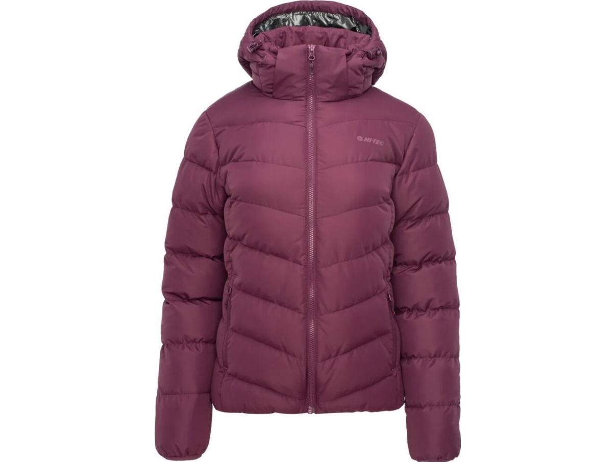 hitec Dame dunjakke med hætte isoleret vinter quiltet Hi-tec Lady Varmi størrelse XS