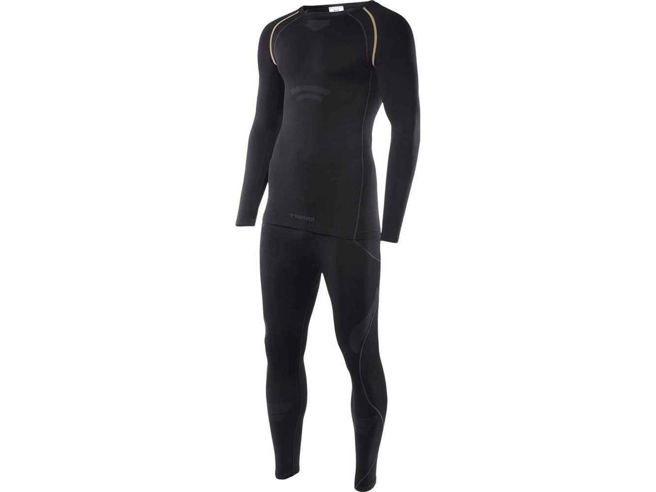 Brugi Herre termisk undertøj sweatshirt + bukser leggings Brugi 4RCG sort størrelse XXL/XXXL