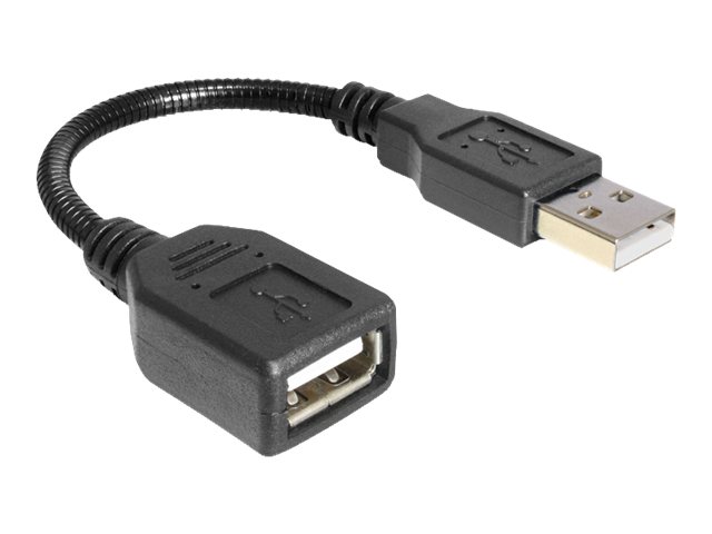 Delock - Usb Forlængerkabel - Usb (Han) Til Usb (Hun) - Usb 2.0 - 16 Cm - Sort