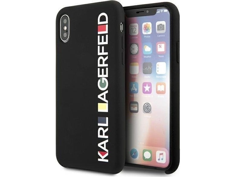 Karl Lagerfeld Klhcpxbhwhbk Apple Iphone X/Xs Hardcase Dėklas Telefonui Juodos Spalvos Glossy Bauhaus