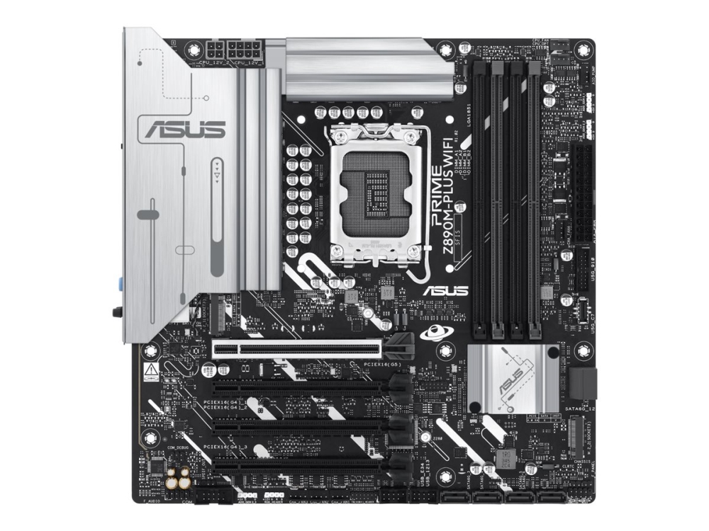 Asus Prime Z890m-Plus Wifi - Bundkort - Micro Atx - Lga1851 Sokkel - Z890 Chipset - Usb-C 3.2 Gen 2X2, Usb 3.2 Gen 2, Usb 3.2 Gen 1, Usb-C 3.2 Gen 1