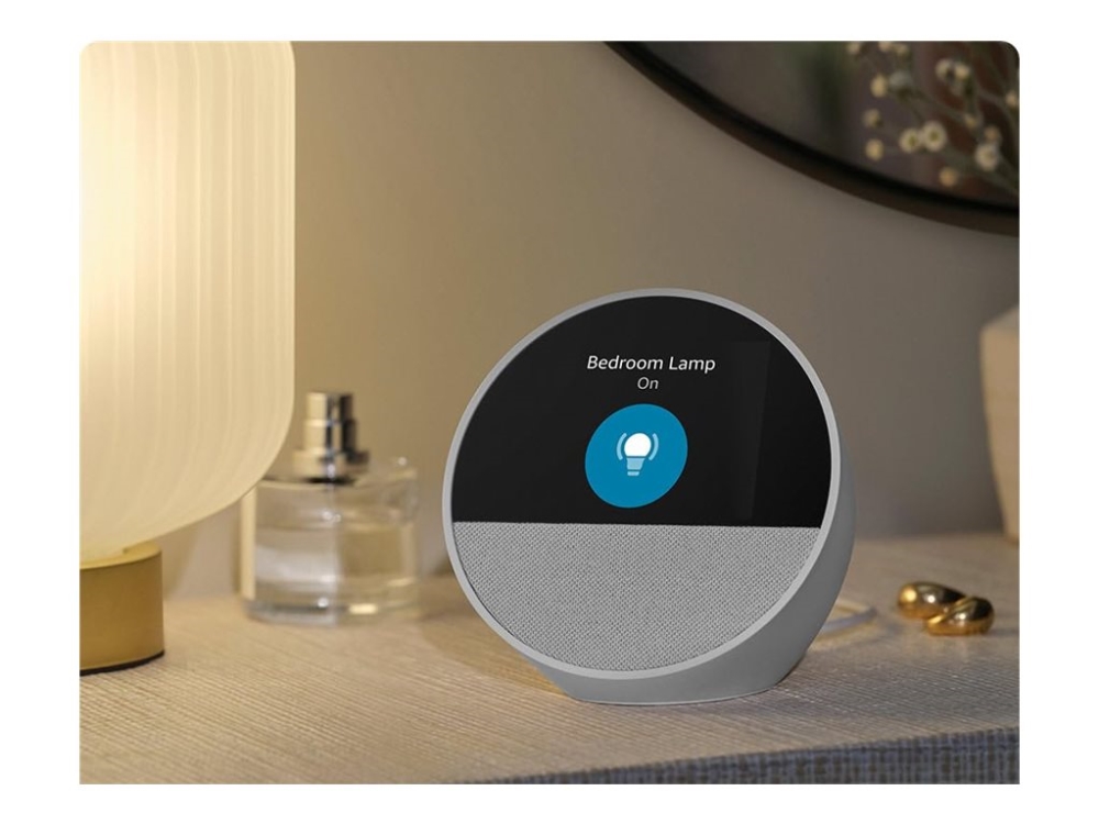 Amazon Echo Spot - Smarthögtalare - LCD 2,83 - Bluetooth, Wi-Fi - Appkontrollerad - Glaciärvit | TV, Ljud & Bild - Högtalare - Flera rum | GameStuff