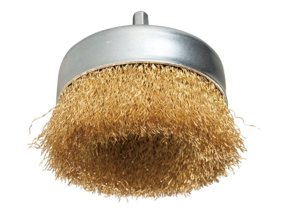 Makita - Trådkoppborste - för trä, metall, fernissa, rust - 80 mm - 1/4 - hexagonalt - för Makita 6408, DDF482Z, DDF485RTJ, DDF485RTJ3, DDF486RTJ, DDF486Z | Elverktyg - Tillbehör - DIY - tillbehör | GameStuff