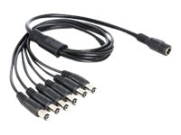 Delock - Strøm-Splitter - Dc Jackstik 5,5 X 2,1 Mm (Han) Til Dc Jackstik 5,5 X 2,1 Mm (Hun) - 50 Cm